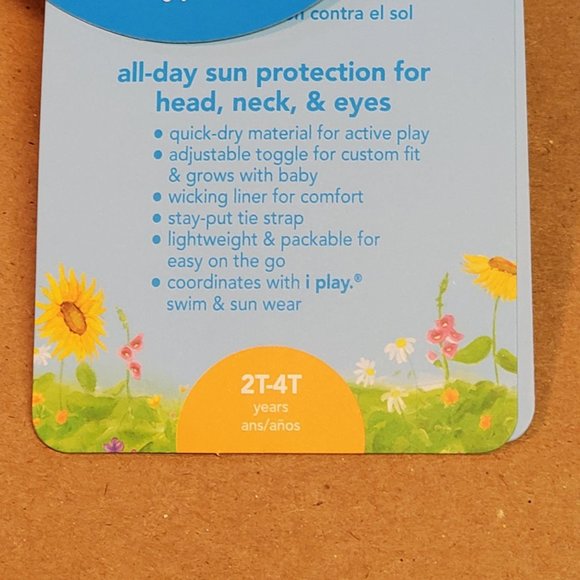 I Play Bucket Sun Hat 2T-4T Turquoise - Picture 8 of 9